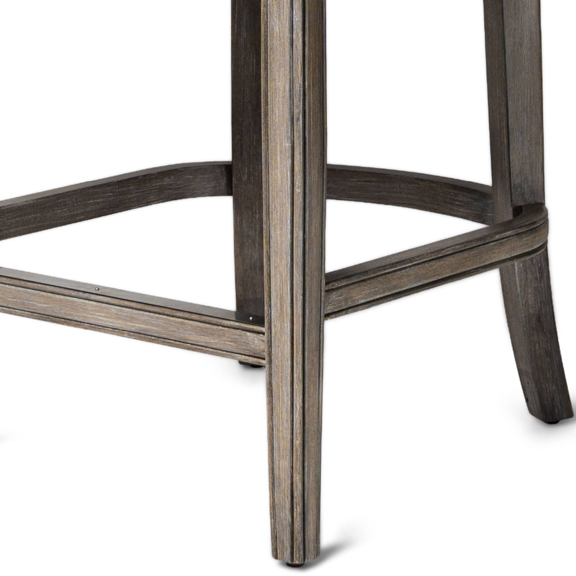 Alt View 5. Maven Lane - 26" Hugo Counter Stool in Reclaimed Oak Finish with Fabric Upholstery - Reclaimed Oak.