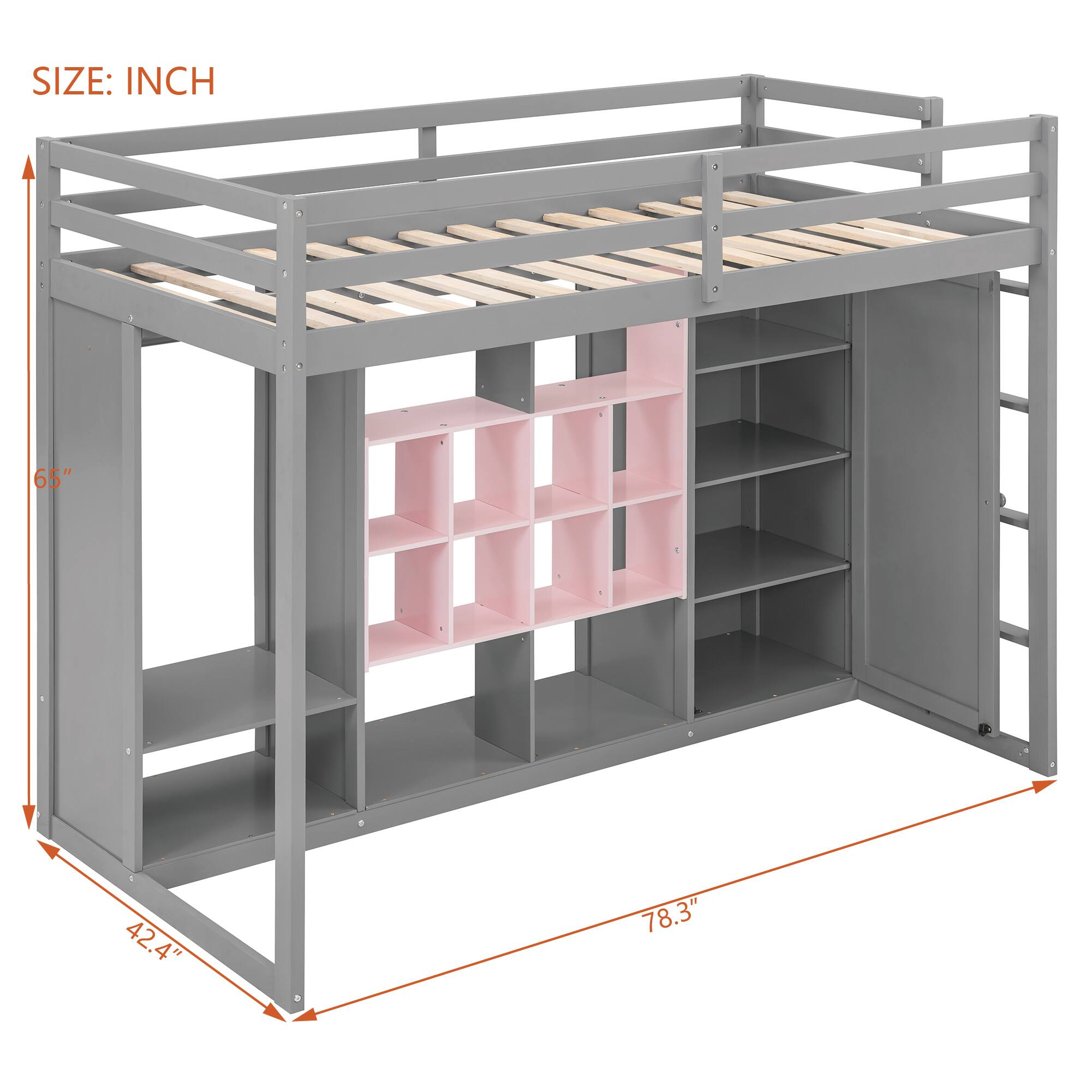 SIZE: INCH  
65" 42.4" 78.3"