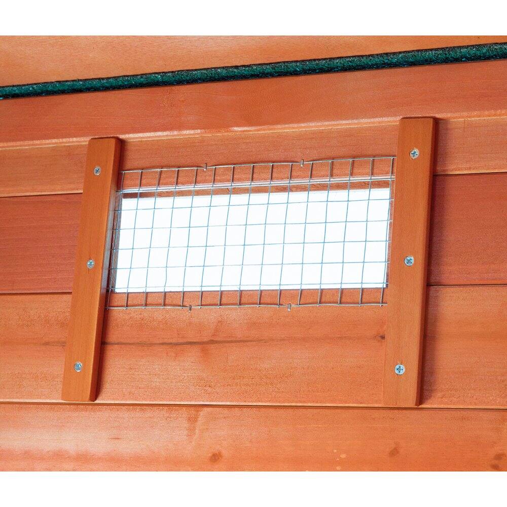 Alt View 4. TRIXIE - Natura Weatherproof Wooden Outdoor Duck Coop with Pull-Out Tub, Brown - Brown.