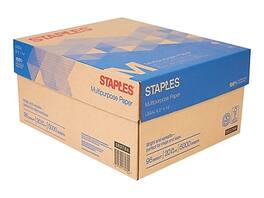 Staples - 8.5" x 14" Multipurpose Paper, 20 lbs., 96 Brightness, 500/Ream, 10 Reams/Carton - White
