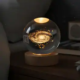Lamp Depot - 7 Colorful Crystal Glass Ball Night Light