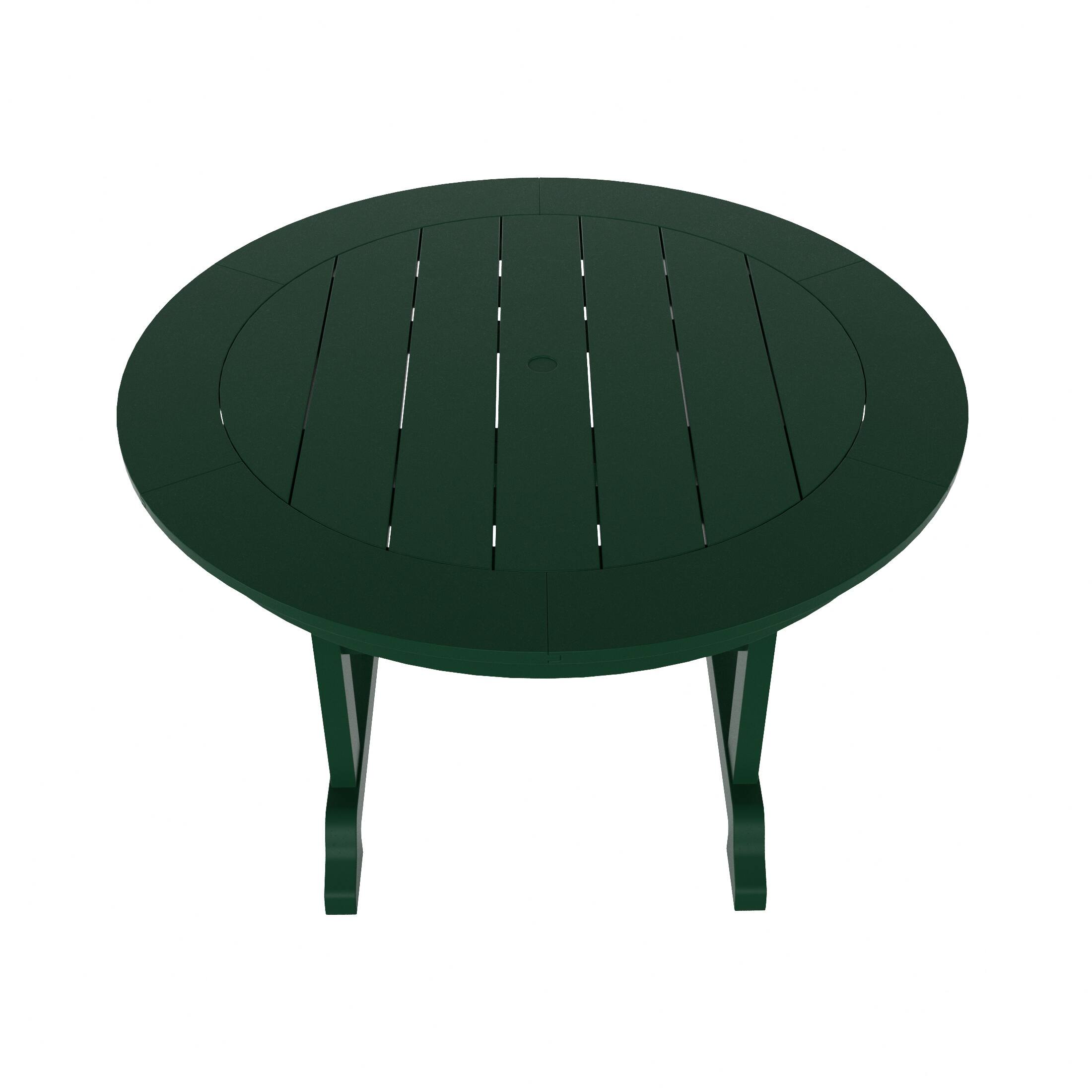 Alt View 1. WestinTrends - WestinTrends Malibu 47" Outdoor Patio Round Dining Table - Dark Green.