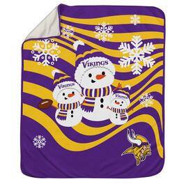 Pegasus - Minnesota Vikings 50'' x 60'' Snowman Sherpa Blanket - Multicolor