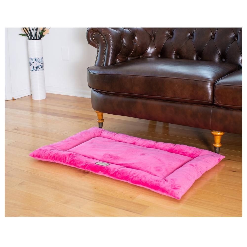 Back. Armarkat - Medium Pet Bed Mat With Poly Fill Cushion In Vibrant Pink - Pink.