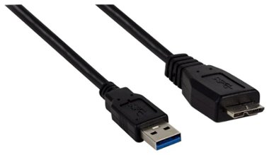 AXXESS - 6' Male-USB-to-Male-USB 3.0 Cable - Black - Front_Zoom