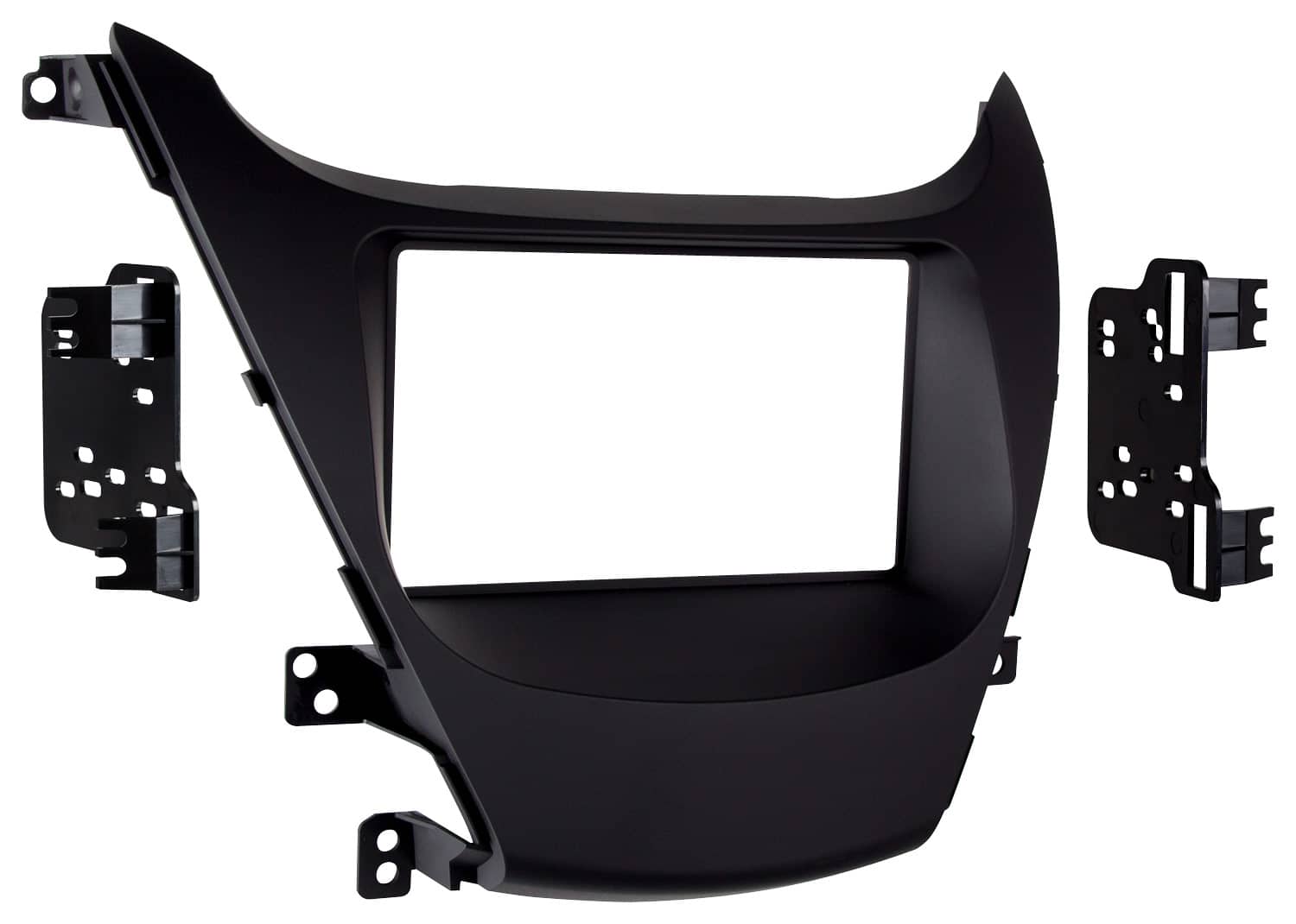 Front. Metra - Dash Kit for Select 2014-2016 Hyundai Elantra DDIN - Black.