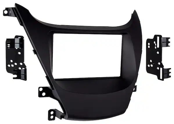 Front. Metra - Dash Kit for Select 2014-2016 Hyundai Elantra DDIN - Black.