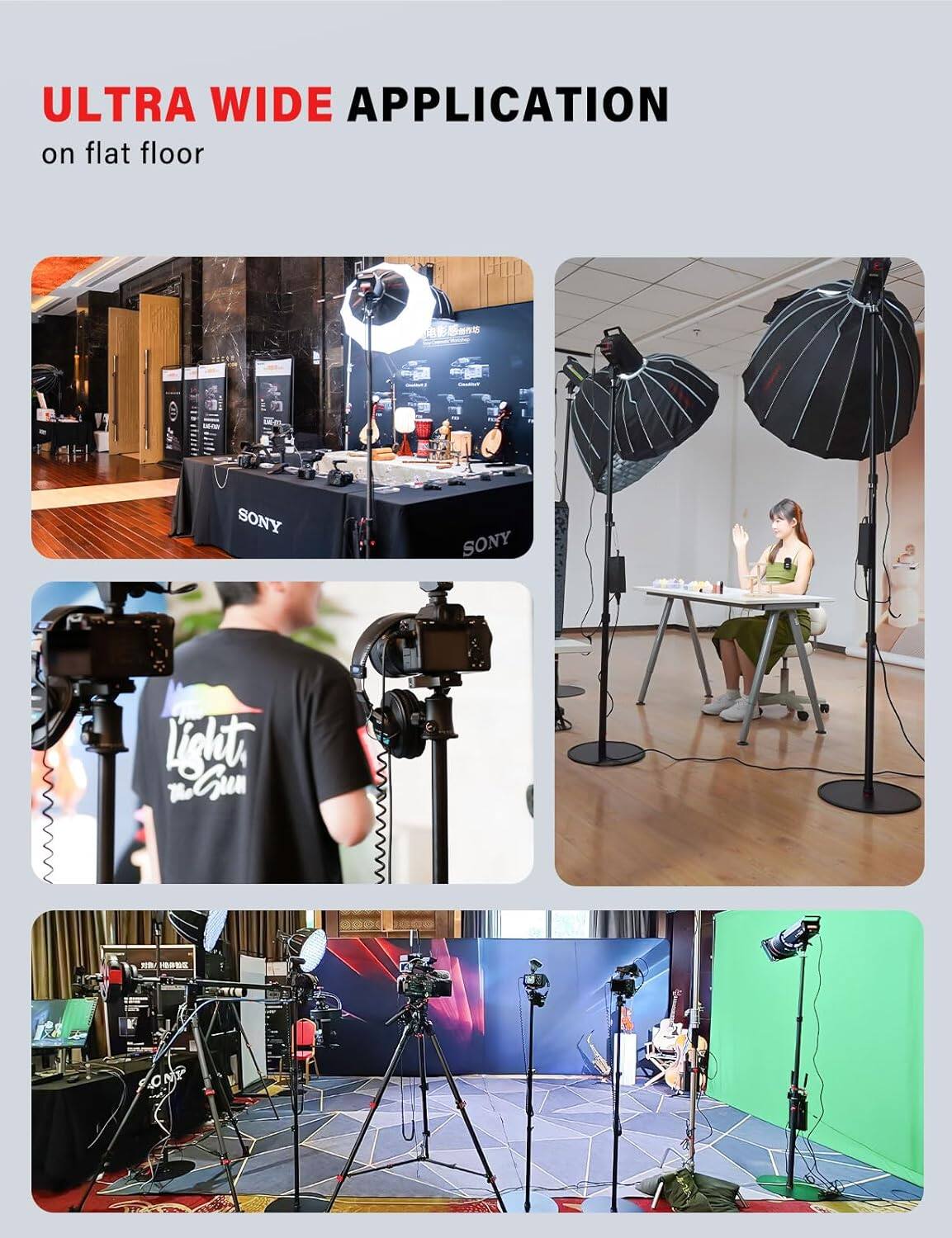ULTRA WIDE APPLICATION  
on flat floor