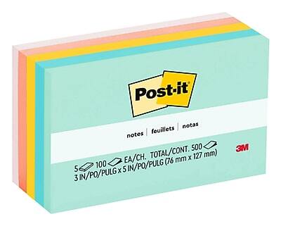 Post-it
notes | feuillets | notas
3M
EA/CH. TOTAL/CONT. 500
5 IN/PO/PULG x 100 IN/PO/PULG (76 mm x 127 mm)