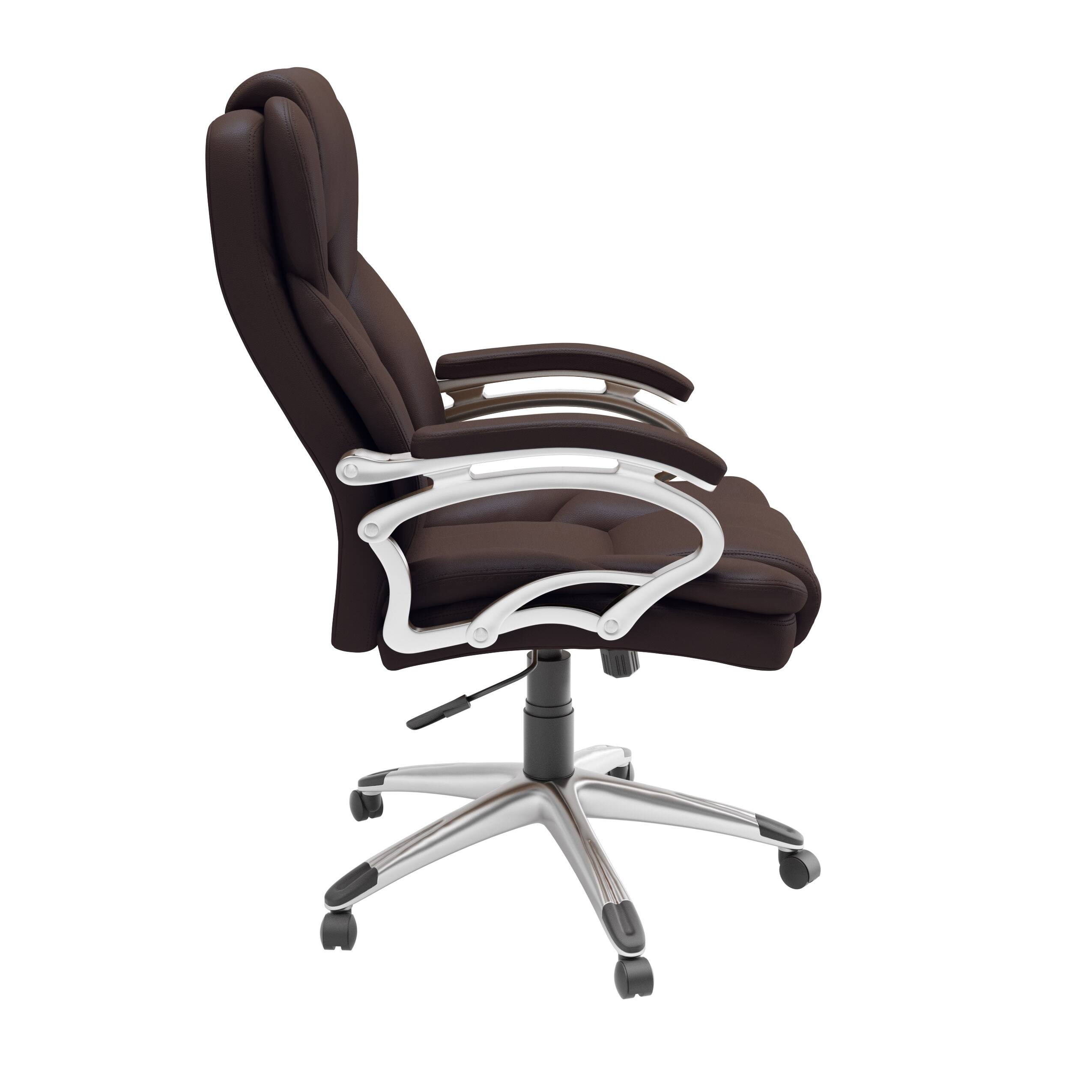 Angle. CorLiving - Executive Office Chair - Espresso.