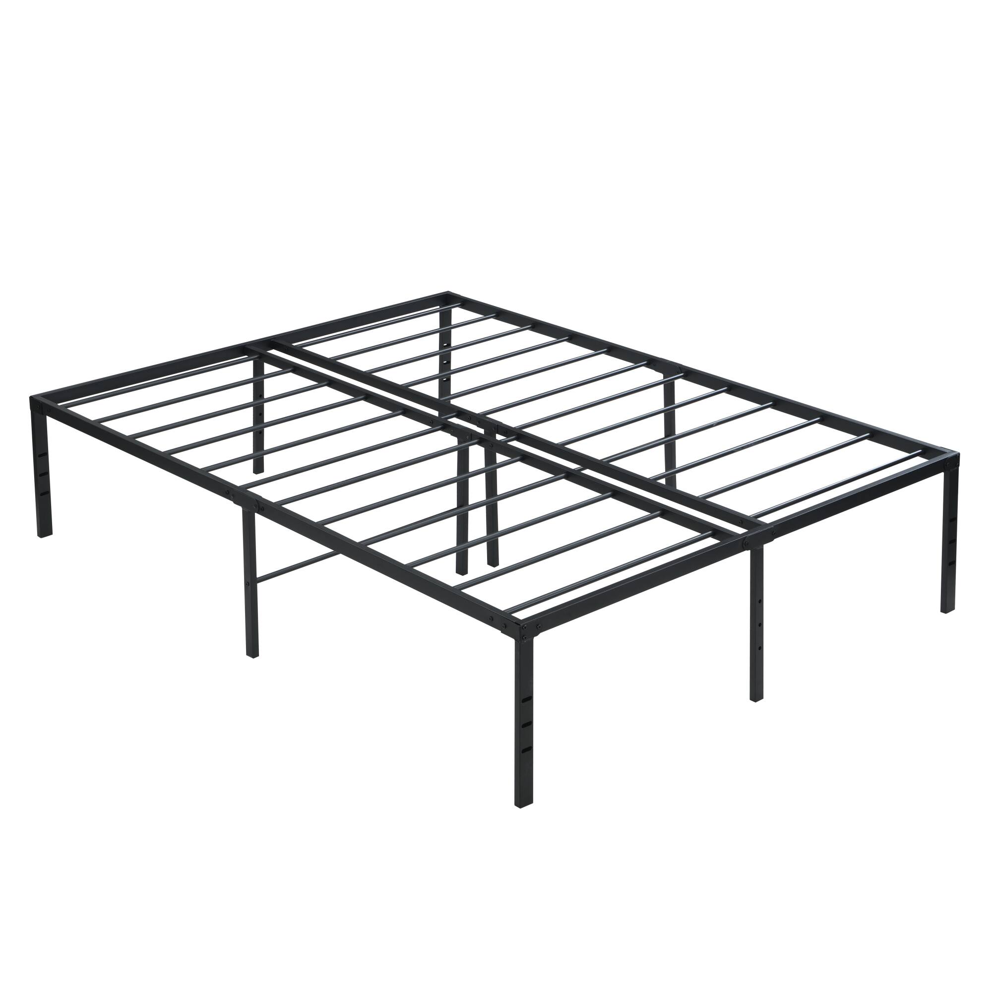 Alt View 2. GOODSILO - Heavy Duty King Size Metal Bed Frame with Quick Assembly and Noise-Free Design - Black.