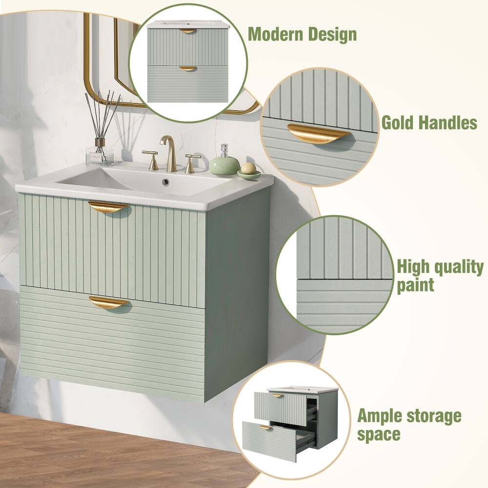 Modern Design  
Gold Handles  
High quality paint  
Ample storage space