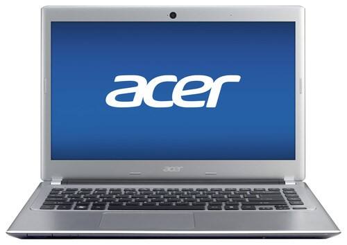 Front Standard. Acer - Aspire V5 Series 14" Touch-Screen Laptop - 6GB Memory - 500GB Hard Drive - Silver.