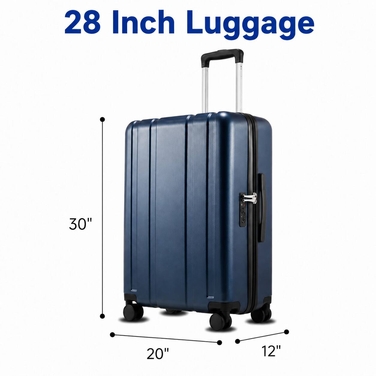 28 Inch Luggage  
30"  
20"  
12"
