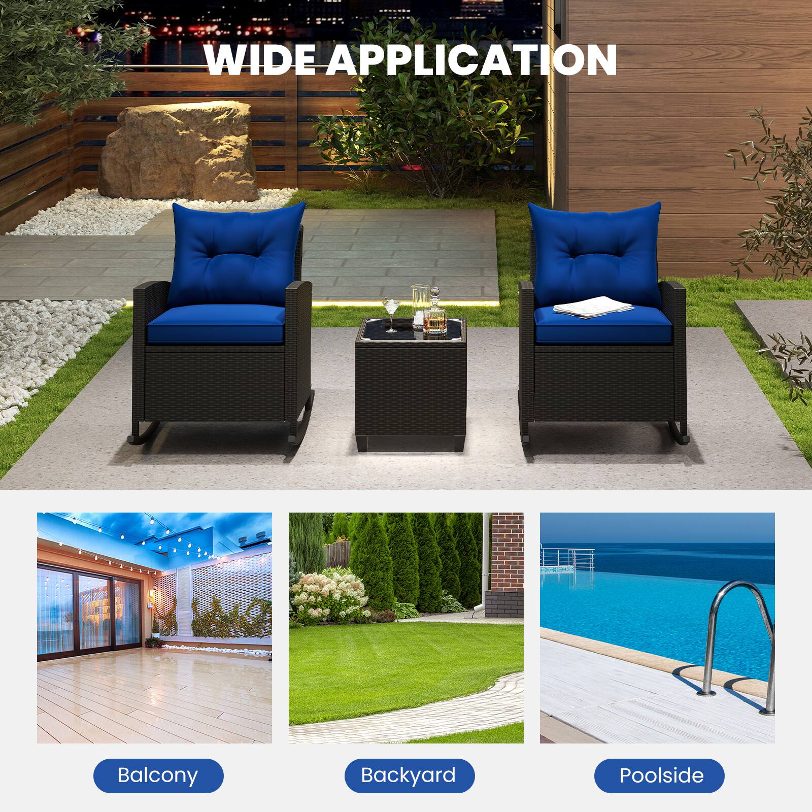 Balcony, Backyard, Poolside