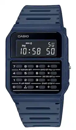 Casio - Data Bank Dual Time Calculator Alarm CA-53WF-2B Unisex Watch - Blue