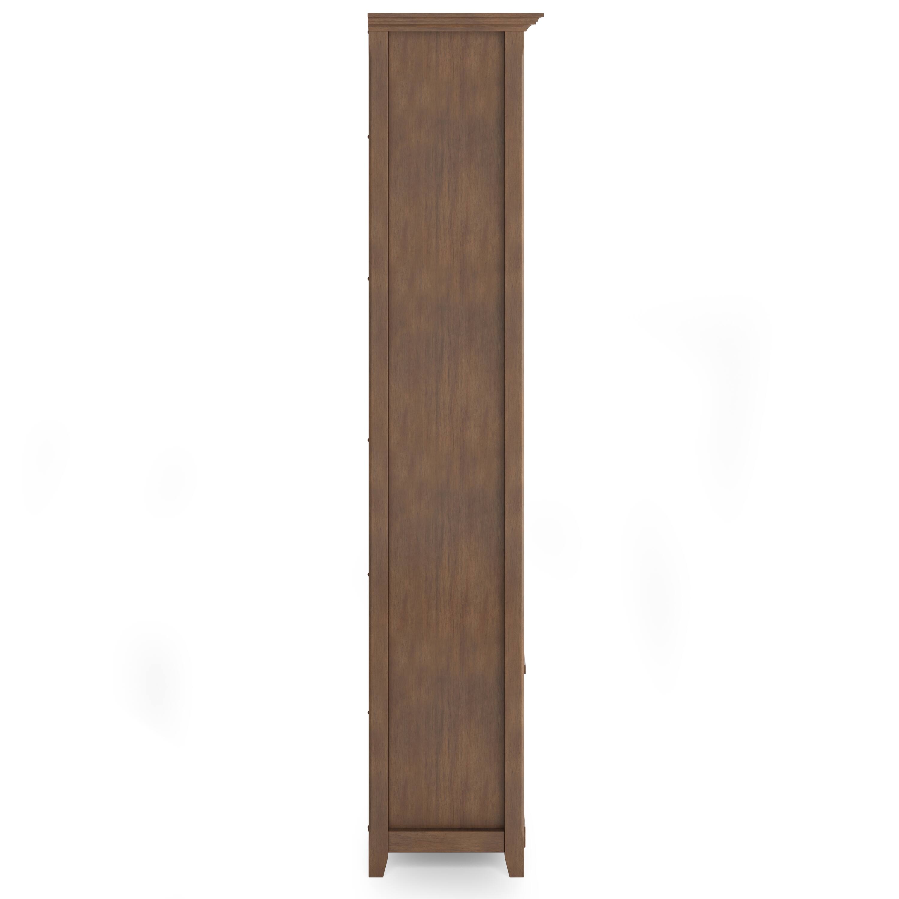 Alt View 1. Simpli Home - Amherst 30 inch Wide Solid Wood Transitional 5 Shelf Bookcase in Rustic Natural Aged Brown - Rustic Natural Aged Brown.