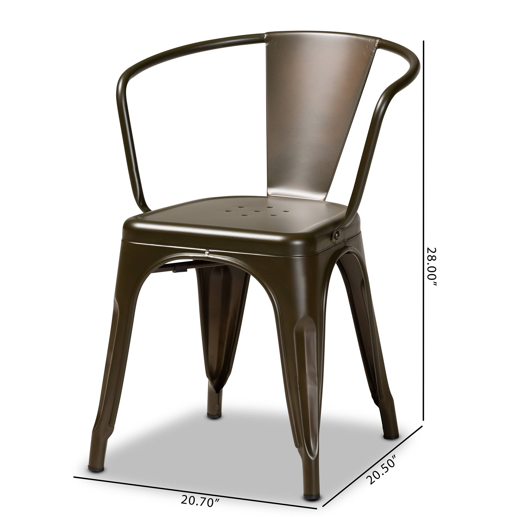 Baxton Studio Ryland Modern Industrial Finished Metal 4