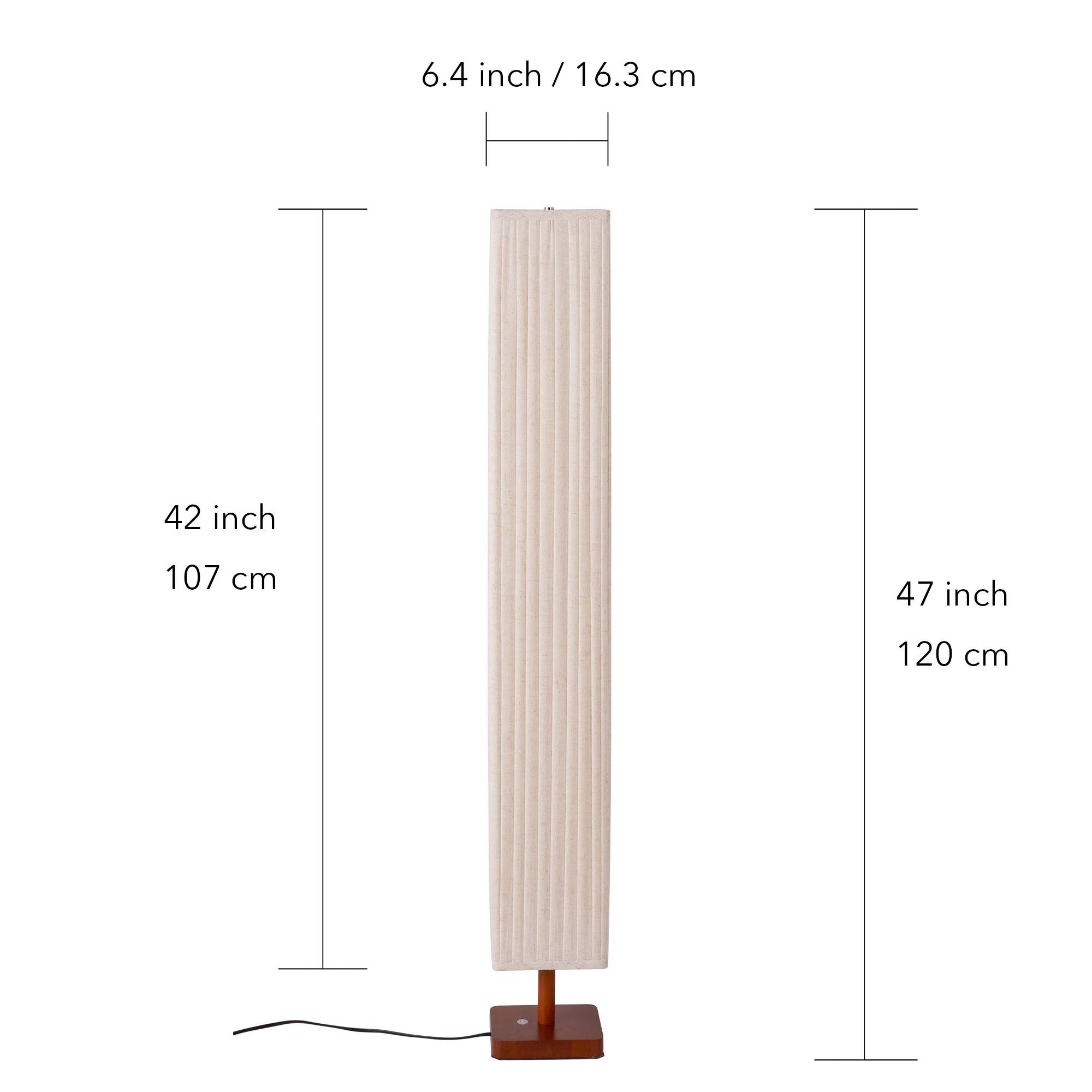 6.4 inch / 16.3 cm  
42 inch / 107 cm  
47 inch / 120 cm