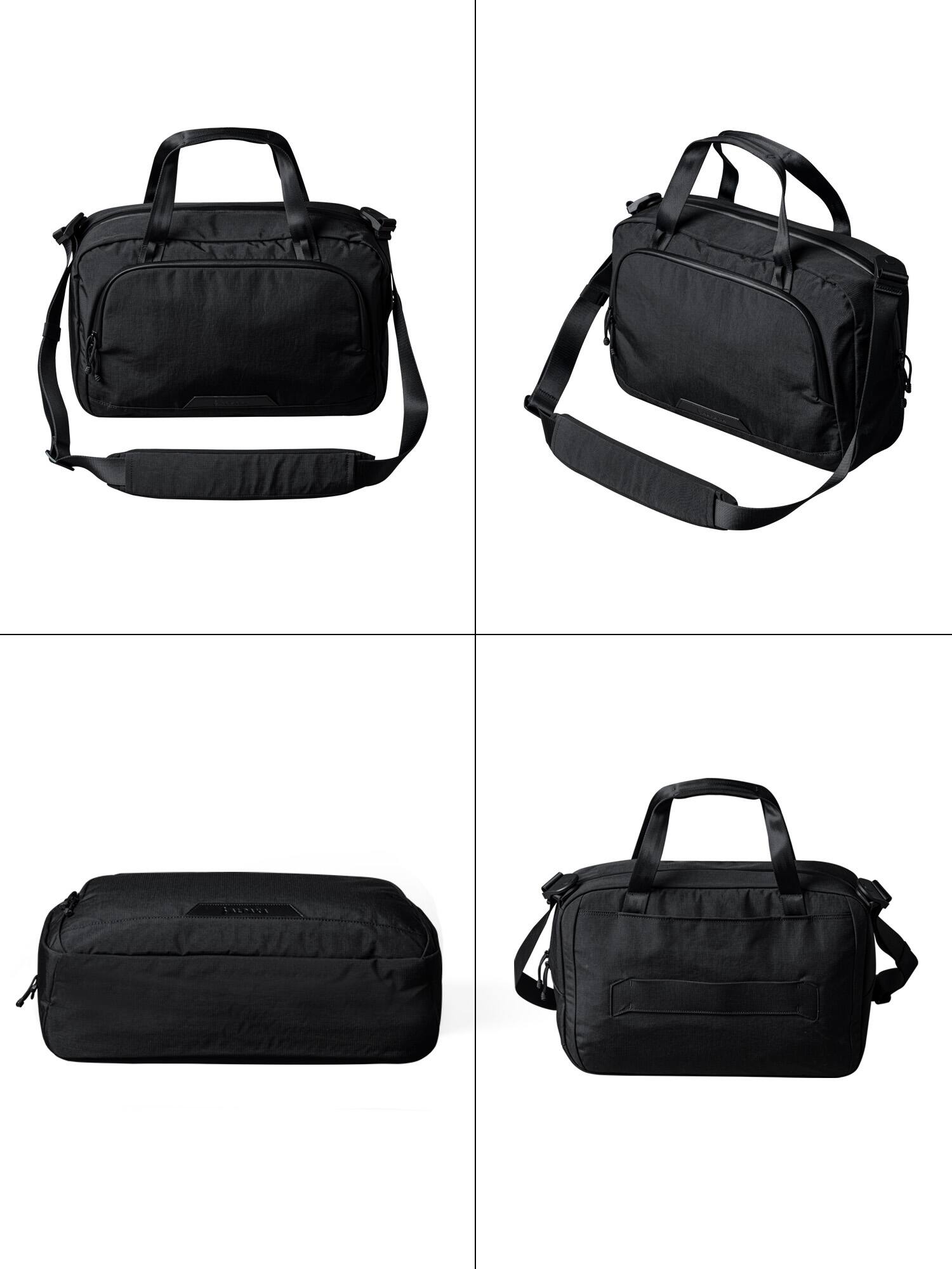 Alt View 8. ALPAKA - Bravo Brief 16 Inch Laptop Briefcase,Messenger Bag for Men and Women, Business Shoulder Bag for Work Travel - Black Axoflux 400D Ripstop Nylon.