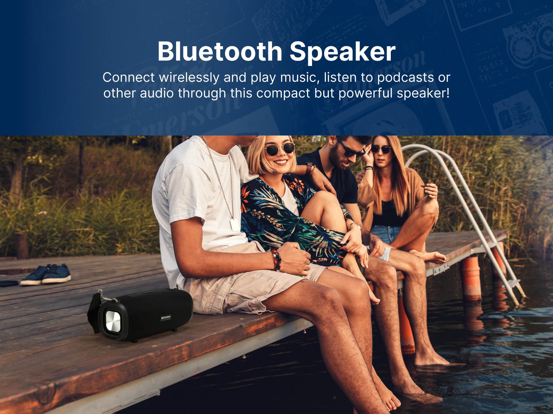 Bluetooth Speaker
Connect wirelessly and play music, listen to podcasts or other audio through this compact but powerful speaker!