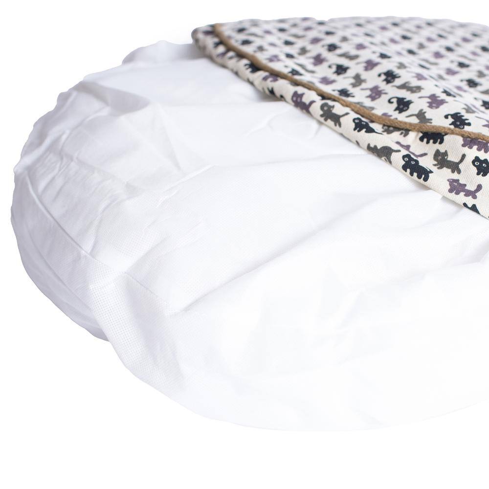 Alt View 4. Armarkat - Small Pet Bed Pad In Small Pet Print - White.