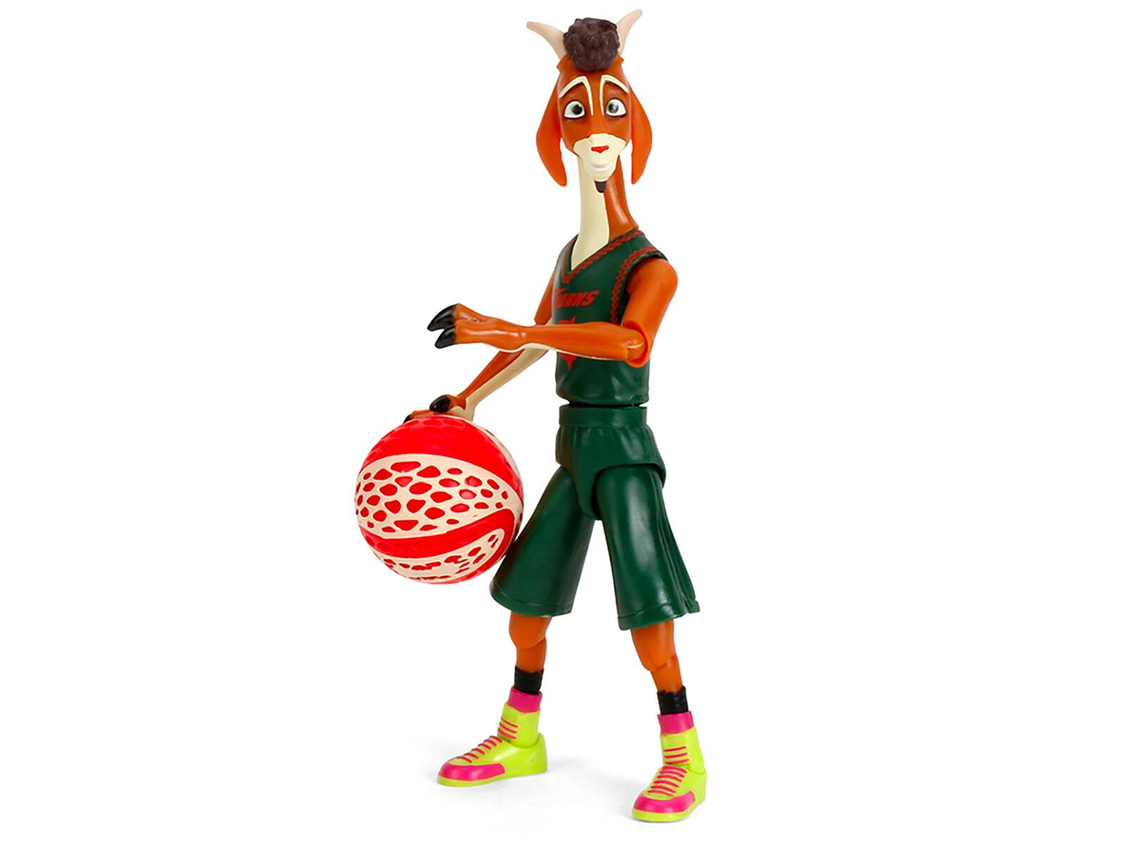 Angle. Jada - Will Harris 5" Moveable Figure with Basketball (Uniform Version) "Goat" (2026) Movie Model by Jada - Multicolor.