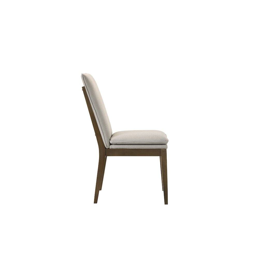Alt View 3. New Classic Furniture - Maggie Dining Chair W/Natural Cushion-Walnut, Set of 2 - Brown.