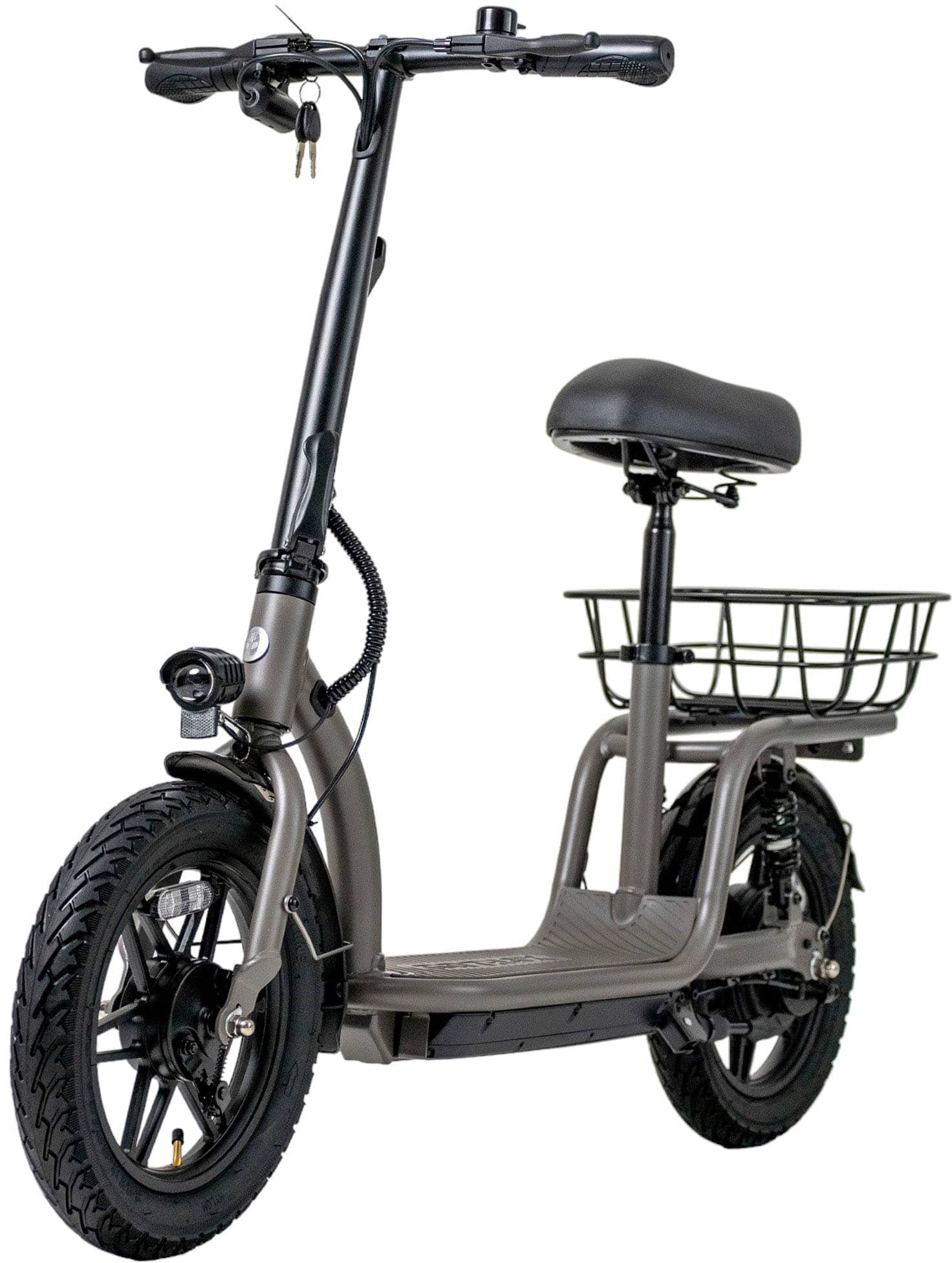 Front. GoTrax - FLEX VOYAGER Electric Scooter w/16mi Operating Range & 15.5mph Max Speed - Gray.