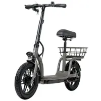 GoTrax - FLEX VOYAGER Electric Scooter w/15mi Operating Range & 15.5mph Max Speed - Gray - Front_Zoom