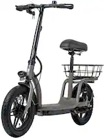 GoTrax - FLEX VOYAGER Electric Scooter w/16mi Operating Range & 15.5mph Max Speed - Gray - Front_Zoom