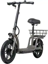 GoTrax - FLEX VOYAGER Electric Scooter w/16mi Operating Range & 15.5mph Max Speed - Gray - Front_Zoom