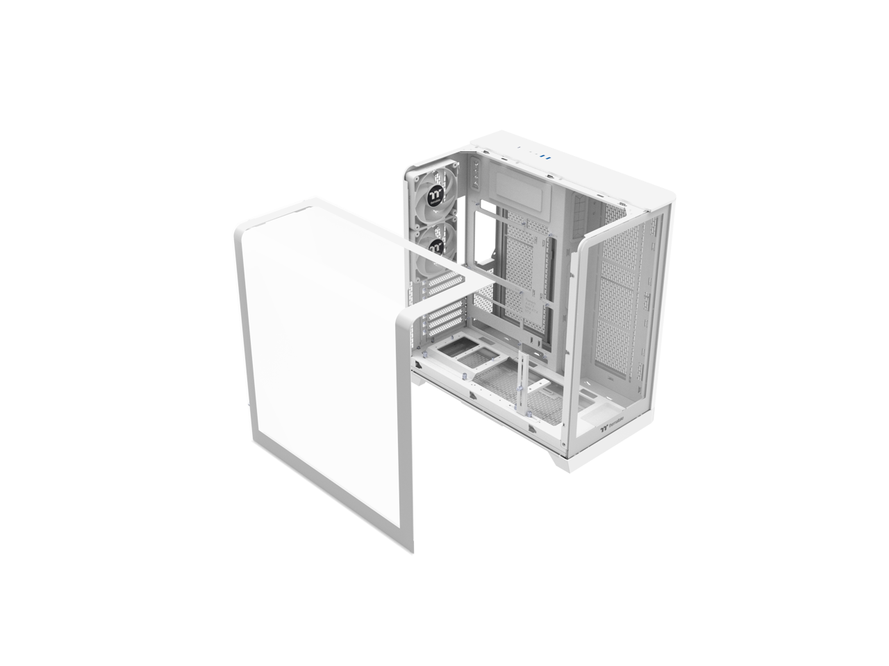 Alt View 10. Thermaltake - Thermaltake View 390 TG Mid Tower, 2x120mm Fans, 360mm Rad, 460mm GPU, Snow - Snow.