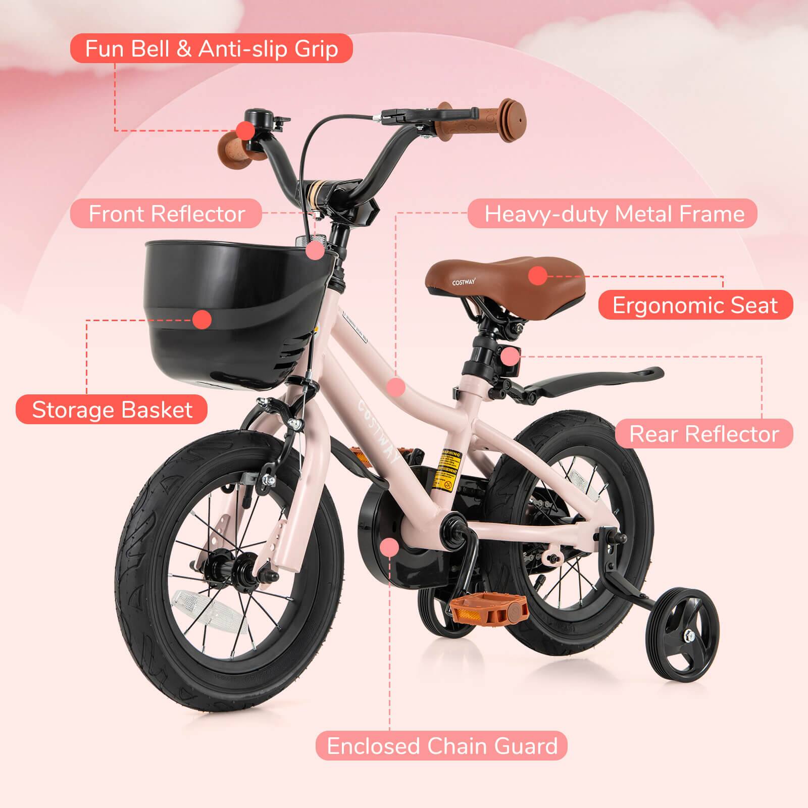 - Fun Bell & Anti-slip Grip
- Front Reflector
- Storage Basket
- Heavy-duty Metal Frame
- Ergonomic Seat
- Rear Reflector
- Enclosed Chain Guard