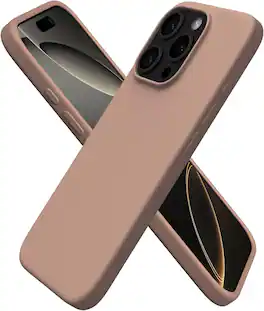 Ornarto - Designed for iPhone 16 Pro Case 6.3", Liquid Silicone 3 Layers Full Covered Protective Cover - Light Browm