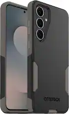 Front. OtterBox - OtterBox - Commuter Series Hard Shell for Galaxy S25 FE - Midnight Cashew (Black & Grey).