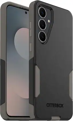 OtterBox - Commuter Series Hard Shell for Galaxy S25 FE - Midnight Cashew (Black & Grey)