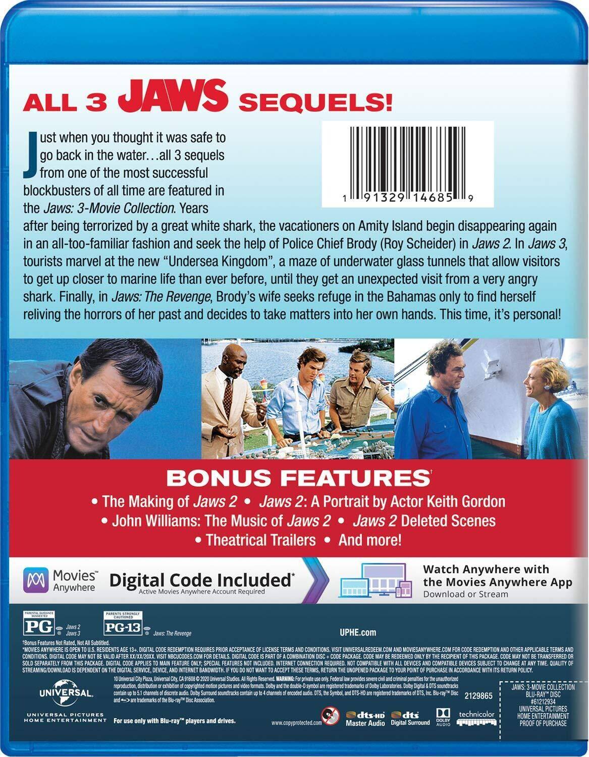 Alt View 1. Jaws 2/Jaws 3/Jaws: The Revenge (Blu-ray + Digital Copy) [Blu-ray].