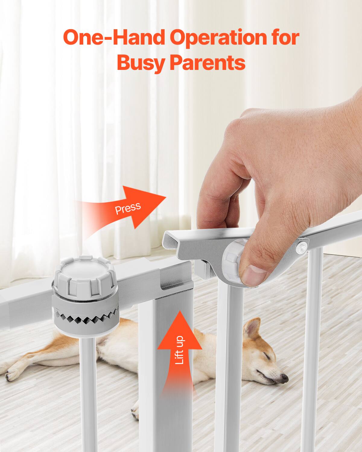 One-Hand Operation for Busy Parents

Press and Lift