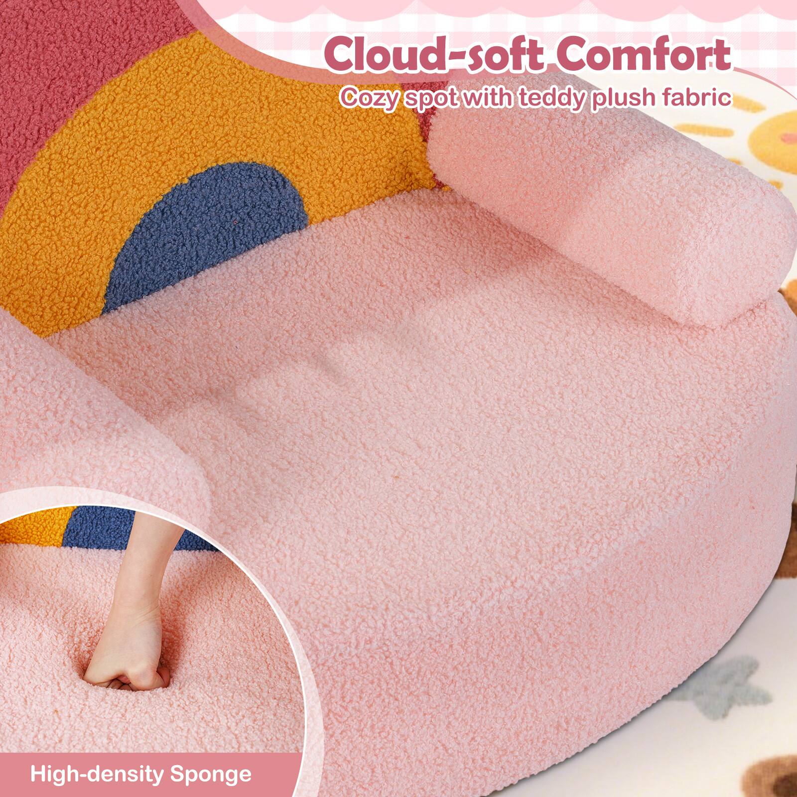 Cloud-soft Comfort  
Cozy spot with teddy plush fabric  
High-density Sponge