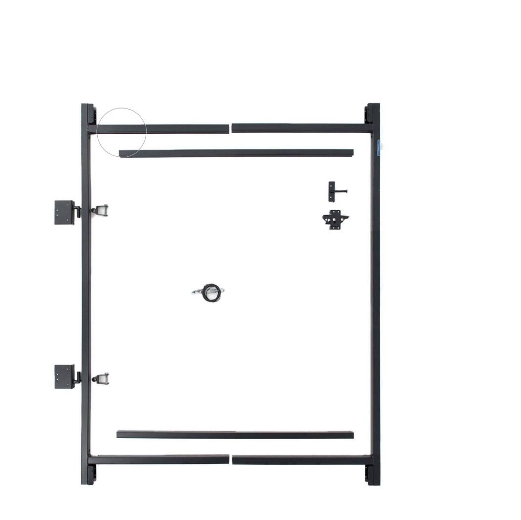 Alt View 7. Adjust-A-Gate - Adjust-A-Gate Steel Frame Gate Building Kit, 36"-60 Inch Wide Opening (2 Pack) - Black.