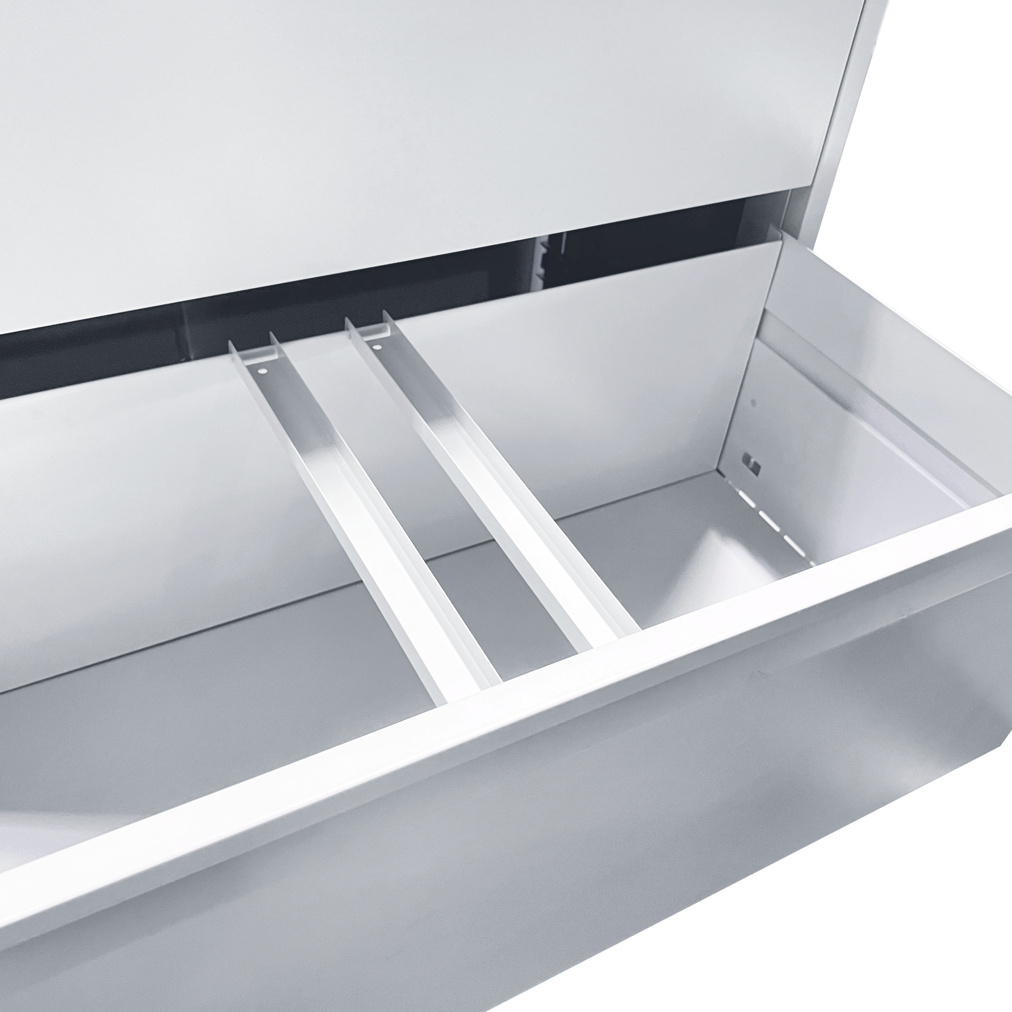 Alt View 9. GOODSILO - Steel Lateral Filing Cabinet with Locking System for Legal/Letter Files - 5 Drawers - White.