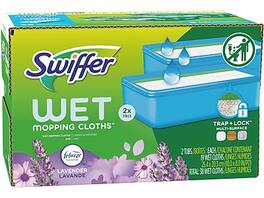 Swiffer - Sweeper TRAP + LOCK Wet Mop Cloths, Lavender, 38/Pack (00743) - White