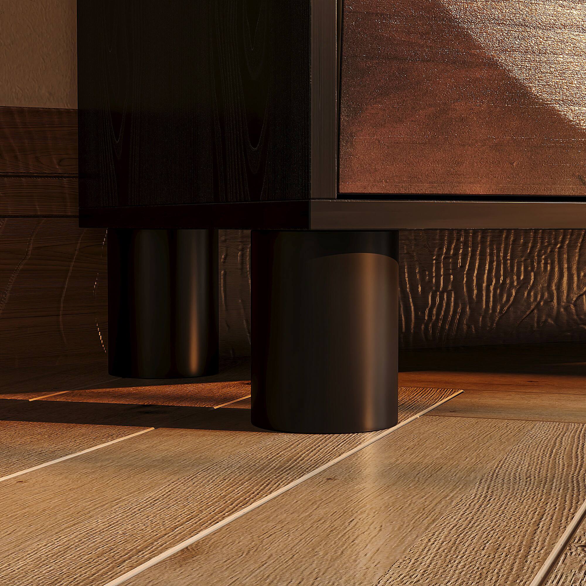 Alt View 9. Famapy - Famapy Textured Wood Dresser: Infuse Spaces with Modern - Rustic Allure - Brown.