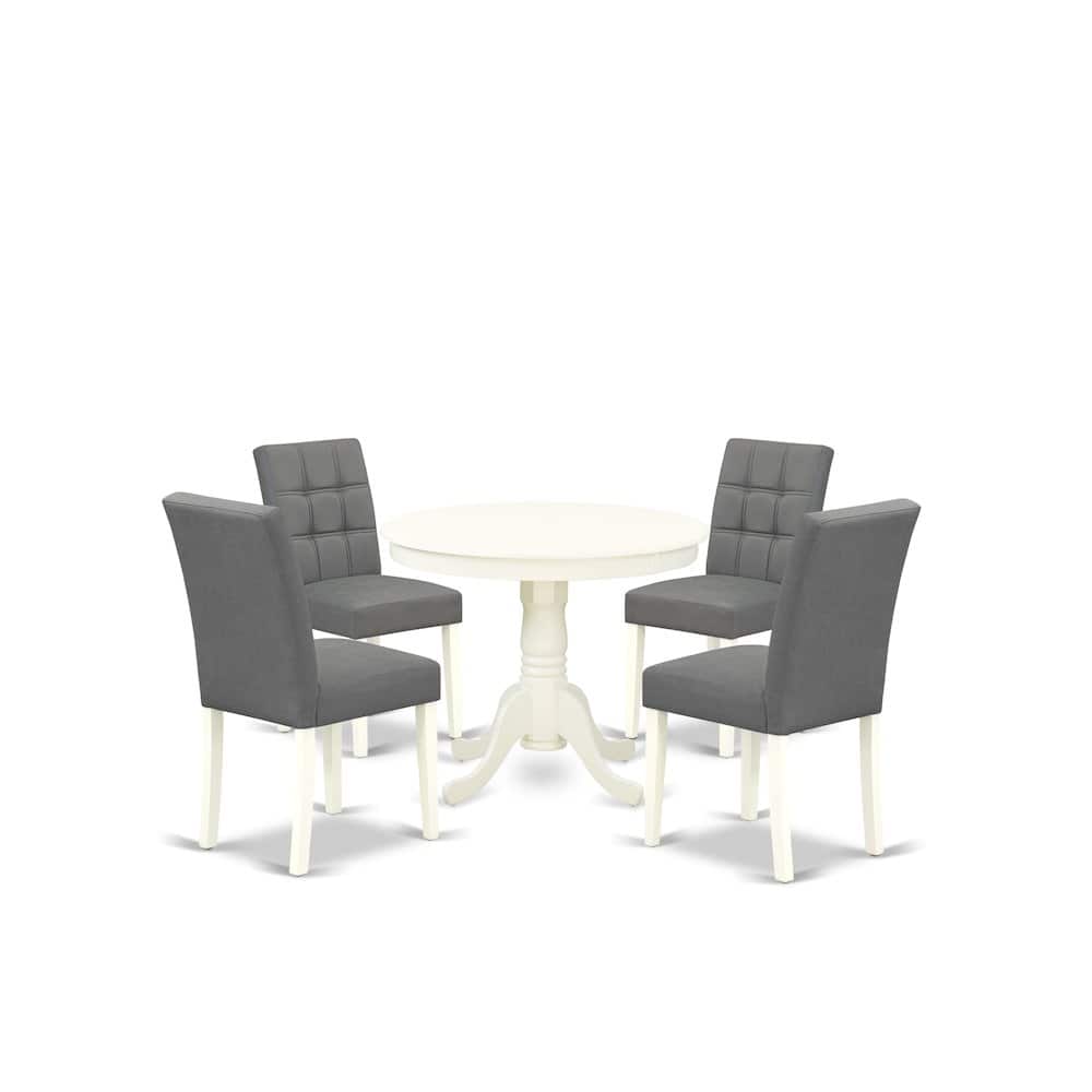 East West Furniture - 5 Piece Dining Table Set contain A Dinner Table - White price history on PriceWatchPro