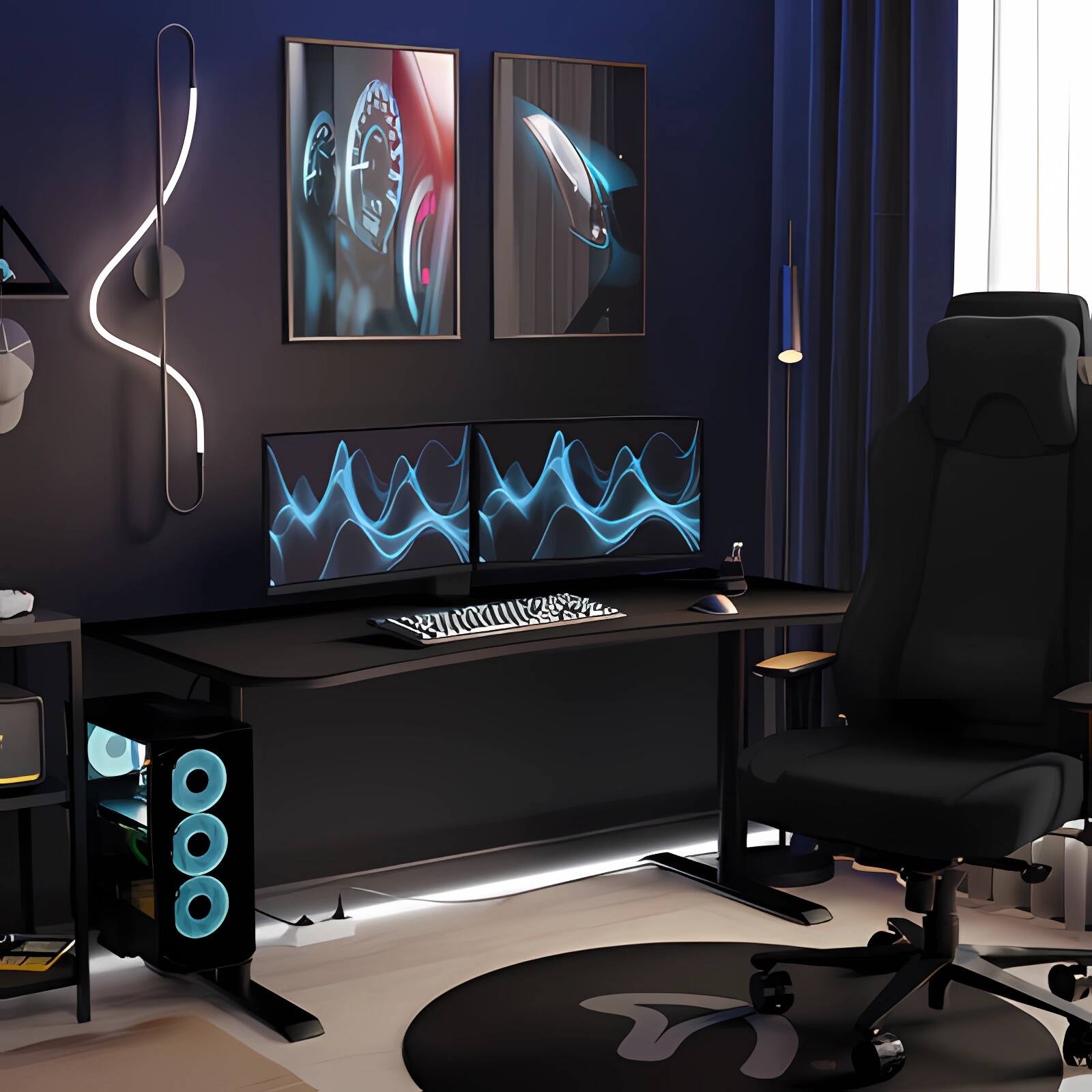 Back. Arozzi - Arozzi – Nova 24" IPS Full HD 200Hz Gaming Monitor – Black - Black.