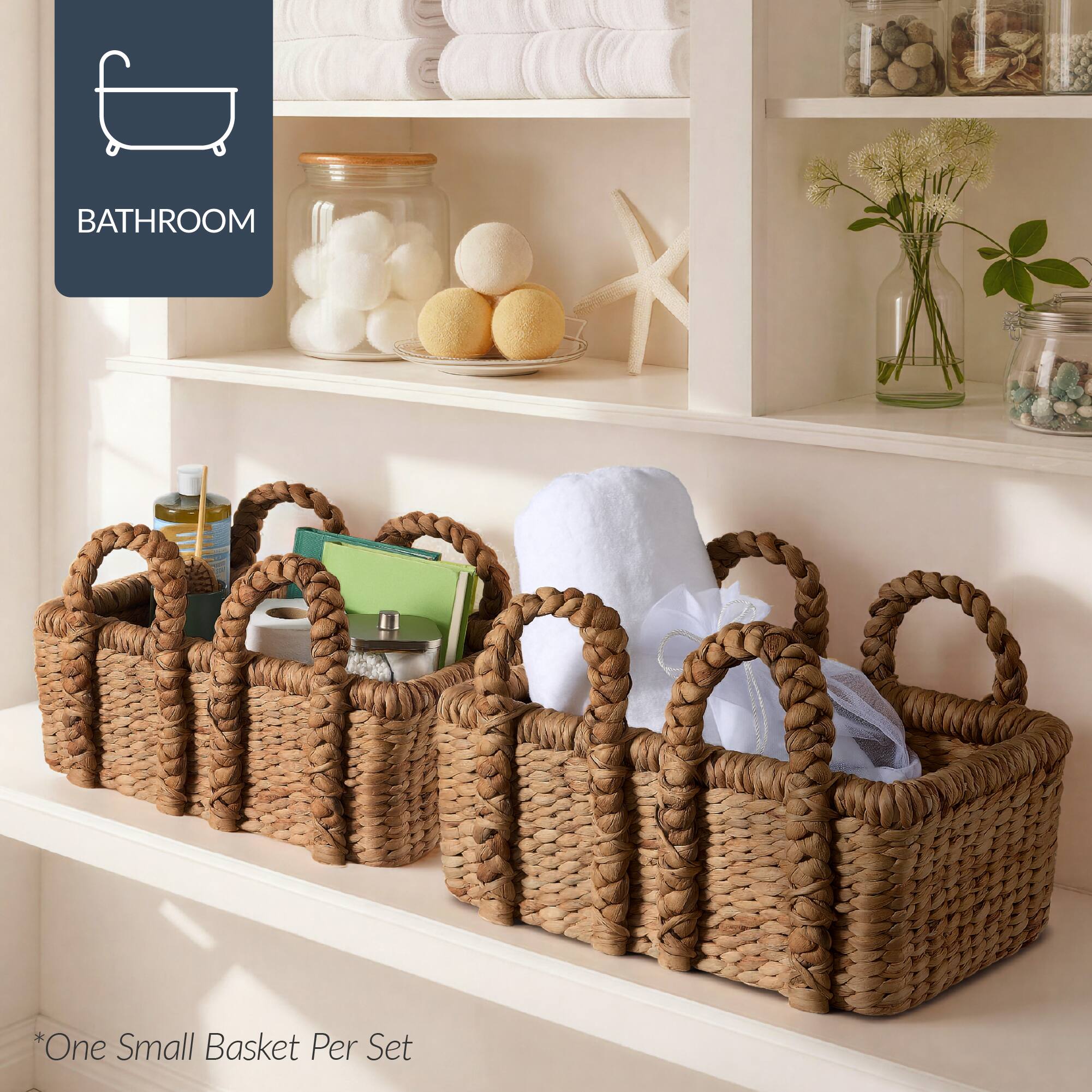 Best Choice Products 3Pc Shelf Baskets, Small, Large and XL Chunky