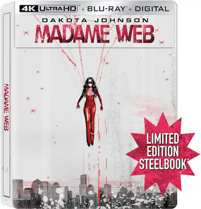 Front. Madame Web (Steelbook) - 4K Blu-Ray.