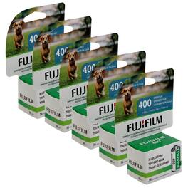 Fujifilm - 400 Color Negative Film (35mm Roll Film, 36 Exposures) - 5 Pack - Multi