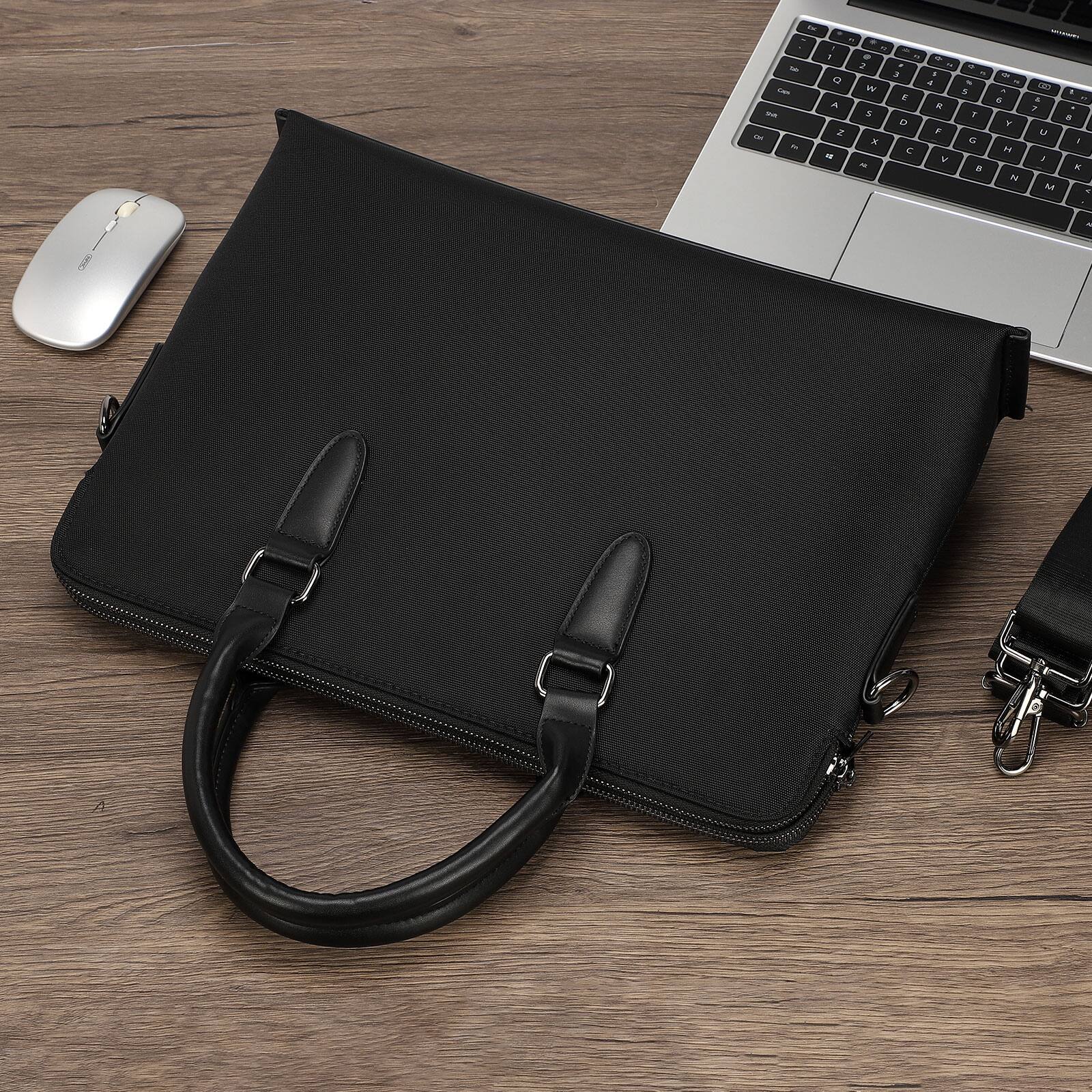 Alt View 4. Unique Bargains - 15" 360 Degree Protective Laptop Bag, Water-Resistant Laptop Briefcase - Black.